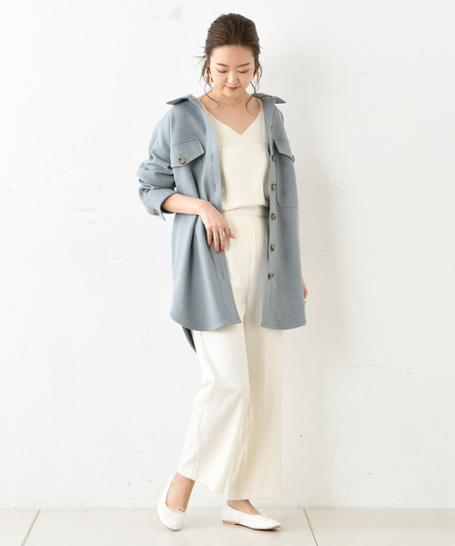 DouDou（ドゥドゥ）の「ウールライクオーバージャケット（その他アウター・レディース・ブラウン/ベージュ/ブルー・FREE）」の8枚目の写真