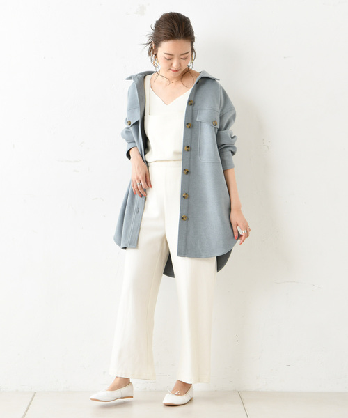 DouDou（ドゥドゥ）の「ウールライクオーバージャケット（その他アウター・レディース・ブラウン/ベージュ/ブルー・FREE）」の9枚目の写真