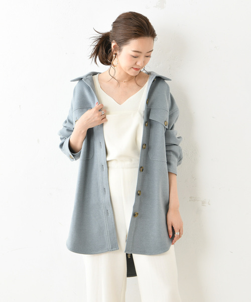 DouDou（ドゥドゥ）の「ウールライクオーバージャケット（その他アウター・レディース・ブラウン/ベージュ/ブルー・FREE）」の12枚目の写真