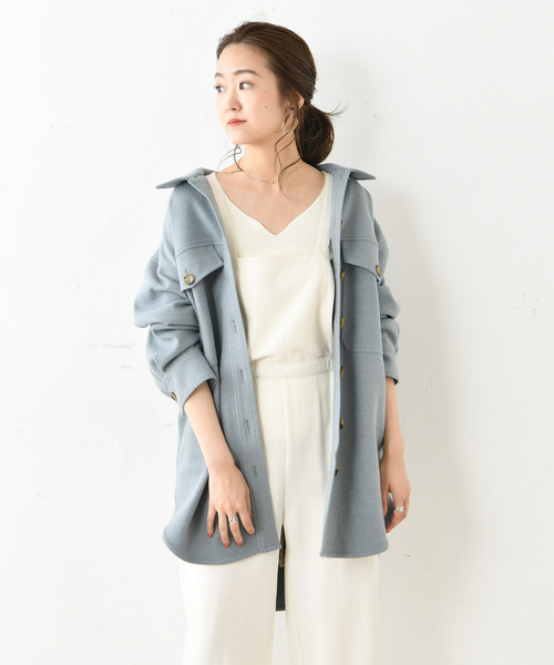 DouDou（ドゥドゥ）の「ウールライクオーバージャケット（その他アウター・レディース・ブラウン/ベージュ/ブルー・FREE）」の13枚目の写真