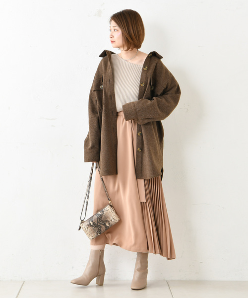 DouDou（ドゥドゥ）の「ウールライクオーバージャケット（その他アウター・レディース・ブラウン/ベージュ/ブルー・FREE）」の18枚目の写真