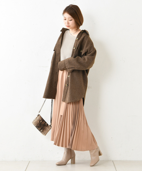 DouDou（ドゥドゥ）の「ウールライクオーバージャケット（その他アウター・レディース・ブラウン/ベージュ/ブルー・FREE）」の19枚目の写真