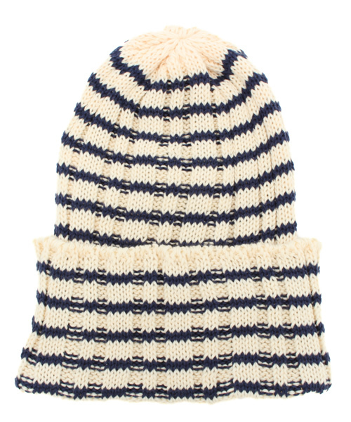 BEAMS LIGHTS Men's（ビームスライツ メンズ）の「Π○BEAMS LIGHTS / ボーダーワッチキャップ（ニットキャップ/ビーニー・メンズ・ナチュラル/レッド/ネイビー・ONE SIZE）」の2枚目の写真