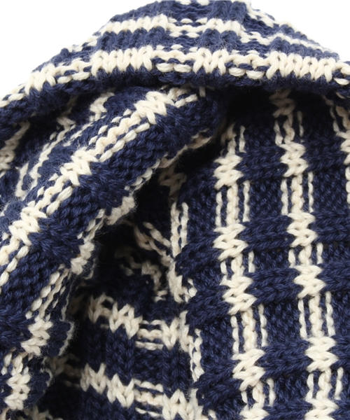 BEAMS LIGHTS Men's（ビームスライツ メンズ）の「Π○BEAMS LIGHTS / ボーダーワッチキャップ（ニットキャップ/ビーニー・メンズ・ナチュラル/レッド/ネイビー・ONE SIZE）」の7枚目の写真