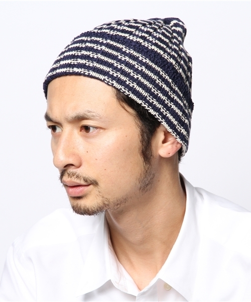 BEAMS LIGHTS Men's（ビームスライツ メンズ）の「Π○BEAMS LIGHTS / ボーダーワッチキャップ（ニットキャップ/ビーニー・メンズ・ナチュラル/レッド/ネイビー・ONE SIZE）」の4枚目の写真