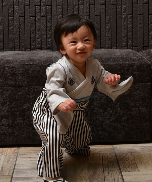 Aenak (アエナック)の「【Aenak/アエナック】羽織はかまロンパース 男の子(ロンパース・キッズ・ホワイト/ブラック/杢グレー・90/80/70/60)」の11枚目の写真