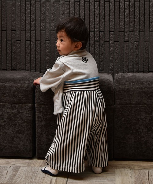 Aenak (アエナック)の「【Aenak/アエナック】羽織はかまロンパース 男の子(ロンパース・キッズ・ホワイト/ブラック/杢グレー・90/80/70/60)」の16枚目の写真