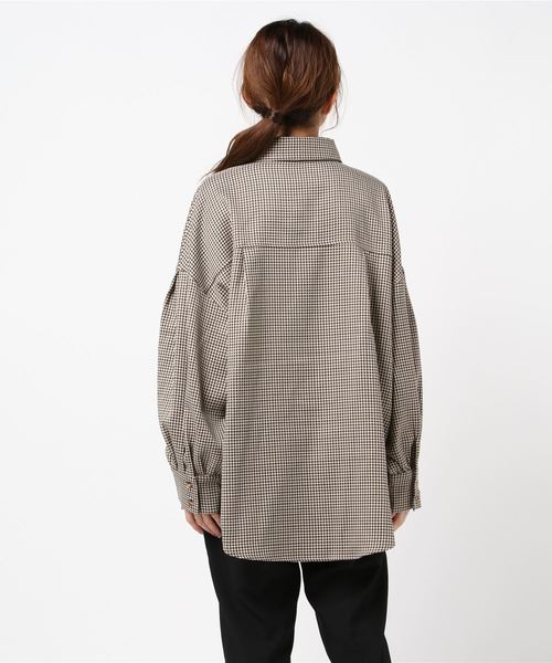 archives（アルシーヴ）の「チェックBIGシャツ（シャツ/ブラウス・レディース・ベージュ/アイボリー/モカ・MEDIUM）」の5枚目の写真