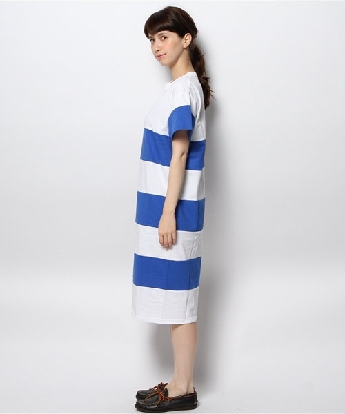 BEAMS BOY（ビームスボーイ）の「les Briqu’a braque /  ビッグボーダードレス（ワンピース・レディース・ホワイト・ONE SIZE）」の3枚目の写真