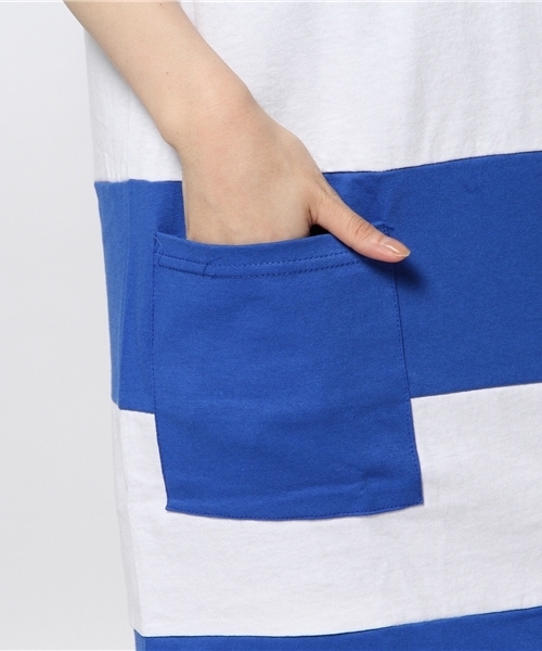 BEAMS BOY（ビームスボーイ）の「les Briqu’a braque /  ビッグボーダードレス（ワンピース・レディース・ホワイト・ONE SIZE）」の7枚目の写真