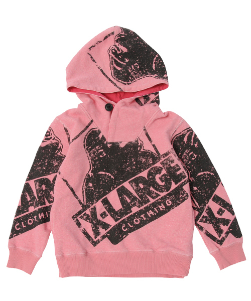 XLARGE KIDS（エクストララージキッズ）の「OG PULLOVER SEWAT HOODIE（パーカー・キッズ・アッシュ/ピンク・4T/5T/6T/7T/8T）」の2枚目の写真