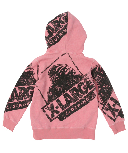XLARGE KIDS（エクストララージキッズ）の「OG PULLOVER SEWAT HOODIE（パーカー・キッズ・アッシュ/ピンク・4T/5T/6T/7T/8T）」の4枚目の写真
