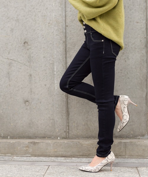 SpRay(スプレイ)の「ストレッチハイウェストSKINNY(その他パンツ・レディース・ブラック/インディゴブルー/ダークインディゴブルー・SMALL/MEDIUM/LARGE/X-SMALL)」の3枚目の写真