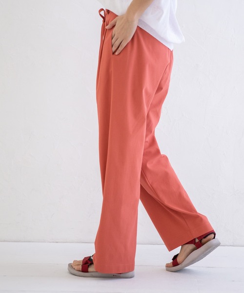 Munich（ミューニック）の「ストレッチトリコット　ワイドパンツ【セットアップ可】（その他パンツ・レディース・ベージュ/ネイビー/ナチュラル/コーラル・S/M/XS）」の20枚目の写真