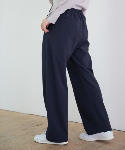 Munich（ミューニック）の「ストレッチトリコット　ワイドパンツ【セットアップ可】（その他パンツ・レディース・ベージュ/ネイビー/ナチュラル/コーラル・S/M/XS）」の11枚目の写真