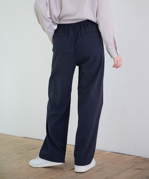 Munich（ミューニック）の「ストレッチトリコット　ワイドパンツ【セットアップ可】（その他パンツ・レディース・ベージュ/ネイビー/ナチュラル/コーラル・S/M/XS）」の16枚目の写真