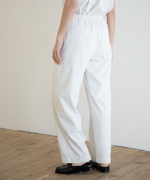 Munich（ミューニック）の「ストレッチトリコット　ワイドパンツ【セットアップ可】（その他パンツ・レディース・ベージュ/ネイビー/ナチュラル/コーラル・S/M/XS）」の7枚目の写真