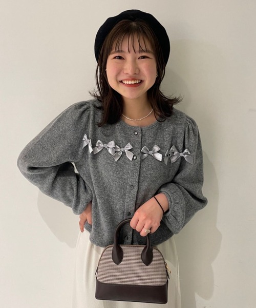 flower(フラワー)の「ベーシックウールベレー(ハンチング/ベレー帽・レディース・ベージュ/グレー/ピンク/ブラック/アイボリー・FREE)」の22枚目の写真