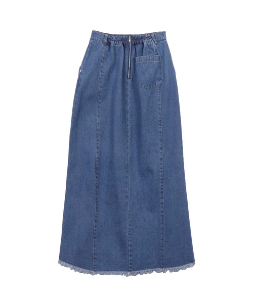 &g'aime（アンジェム）の「【&g'aime】サイドスリットデニムスカート（デニムスカート・レディース・ブラック/ブルー・FREE）」の6枚目の写真