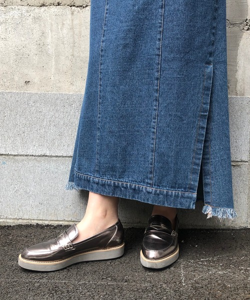 &g'aime（アンジェム）の「【&g'aime】サイドスリットデニムスカート（デニムスカート・レディース・ブラック/ブルー・FREE）」の20枚目の写真