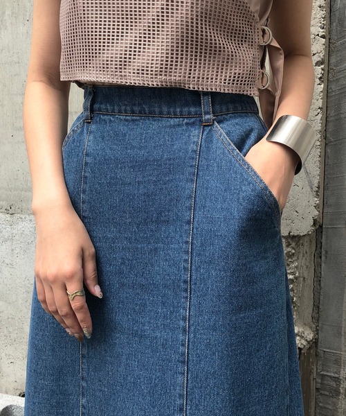 &g'aime（アンジェム）の「【&g'aime】サイドスリットデニムスカート（デニムスカート・レディース・ブラック/ブルー・FREE）」の21枚目の写真