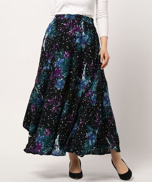 チャイハネ（チャイハネ）の「【チャイハネ】フラワードット柄ロングスカート（スカート・レディース・ホワイト/ブラック/ベージュ・FREE）」の20枚目の写真