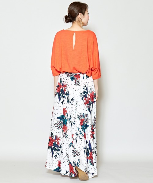 チャイハネ（チャイハネ）の「【チャイハネ】フラワードット柄ロングスカート（スカート・レディース・ホワイト/ブラック/ベージュ・FREE）」の7枚目の写真