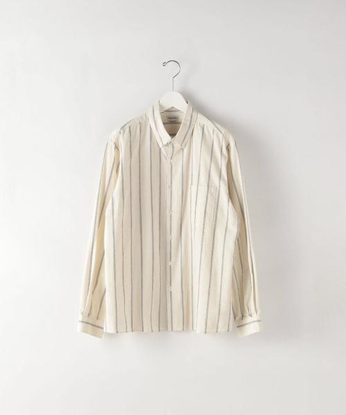 Steven Alan（スティーブンアラン）の「＜Steven Alan＞ HI/TWIST STRIPE BOX SINGLE NEEDLE SHIRT-BOLD/シャツ（シャツ/ブラウス・メンズ・ナチュラル/ベージュ・LARGE/X-LARGE/MEDIUM/SMALL）」の14枚目の写真
