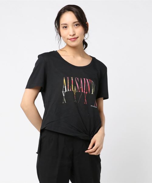 ALLSAINTS（オールセインツ）の「EXPRESS WILMA TEE | エクスプレス ウィルマ Tシャツ（Tシャツ/カットソー・レディース・ブラック・SMALL/MEDIUM/LARGE）」の6枚目の写真