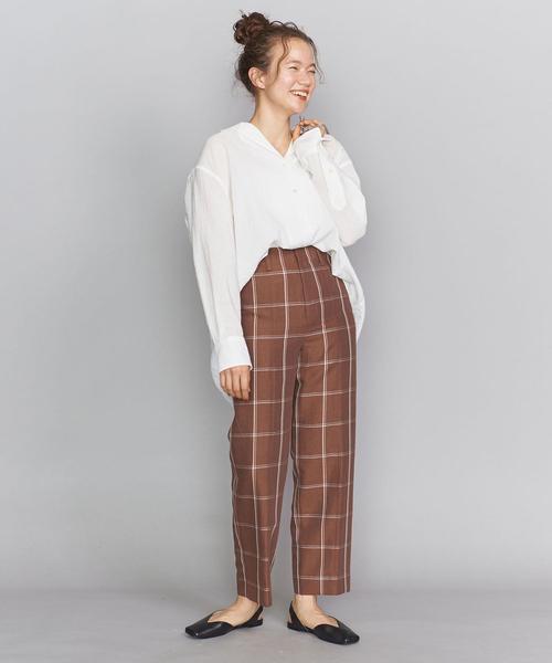 BEAUTY&YOUTH UNITED ARROWS（ビューティーアンドユースユナイテッドアローズ）の「BY ワッシャーオープンカラーシャツо（シャツ/ブラウス・レディース・ホワイト/ライトピンク・FREE）」の9枚目の写真