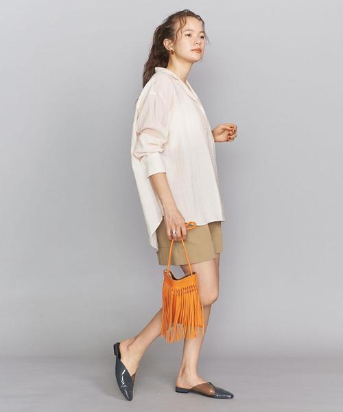 BEAUTY&YOUTH UNITED ARROWS（ビューティーアンドユースユナイテッドアローズ）の「BY ワッシャーオープンカラーシャツо（シャツ/ブラウス・レディース・ホワイト/ライトピンク・FREE）」の12枚目の写真