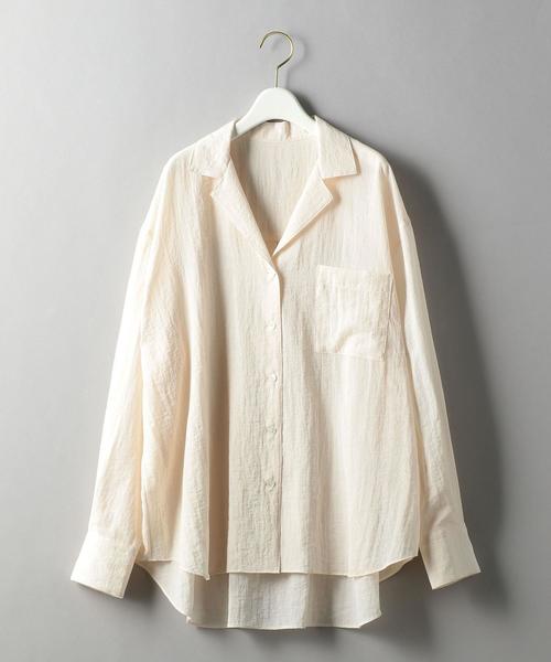 BEAUTY&YOUTH UNITED ARROWS（ビューティーアンドユースユナイテッドアローズ）の「BY ワッシャーオープンカラーシャツо（シャツ/ブラウス・レディース・ホワイト/ライトピンク・FREE）」の3枚目の写真