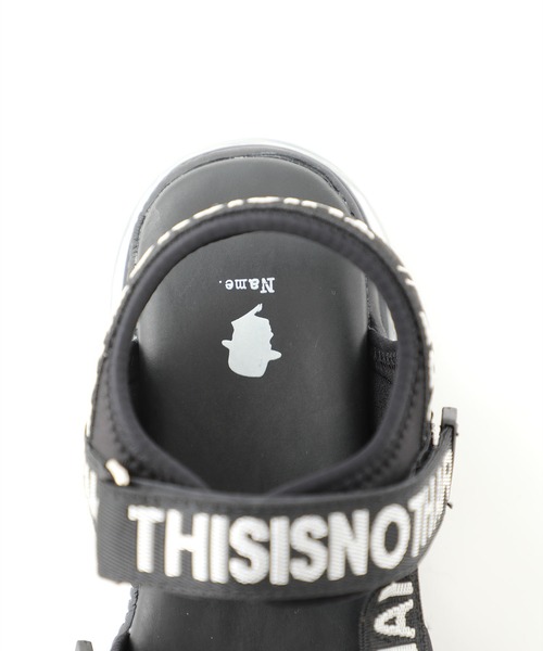 Tomo & Co（トモアンドシーオー）の「【Tomo&Co】厚底サンダル(THISNOTHARE) / TM-NAME-0014（サンダル・メンズ・ブラック・5/26/27）」の2枚目の写真