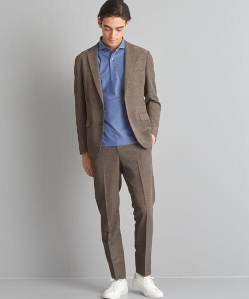 WORK TRIP OUTFITS GREEN LABEL RELAXING（ワークトリップアウトフィッツグリーンレーベル リラクシング）の「＜ 機能 / 洗濯機洗い可・防シワ・ストレッチ ＞ WTO Pカラミ スリム NT HP ジャケット（テーラードジャケット・メンズ・ネイビー/ブラウン・XS/42/S/44/M/46/L/48/XL/50/XXS/40）」の20枚目の写真