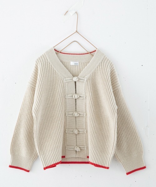 LOWRYS FARM（ローリーズファーム）の「チャイナカーデ　890013（カーディガン/ボレロ・キッズ・グレー/チャコールグレー/ベージュ・MEDIUM/LARGE/X-LARGE）」の3枚目の写真