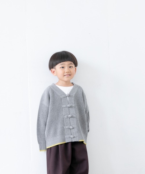 LOWRYS FARM（ローリーズファーム）の「チャイナカーデ　890013（カーディガン/ボレロ・キッズ・グレー/チャコールグレー/ベージュ・MEDIUM/LARGE/X-LARGE）」の2枚目の写真