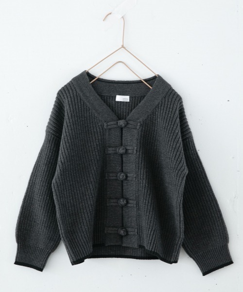 LOWRYS FARM（ローリーズファーム）の「チャイナカーデ　890013（カーディガン/ボレロ・キッズ・グレー/チャコールグレー/ベージュ・MEDIUM/LARGE/X-LARGE）」の12枚目の写真