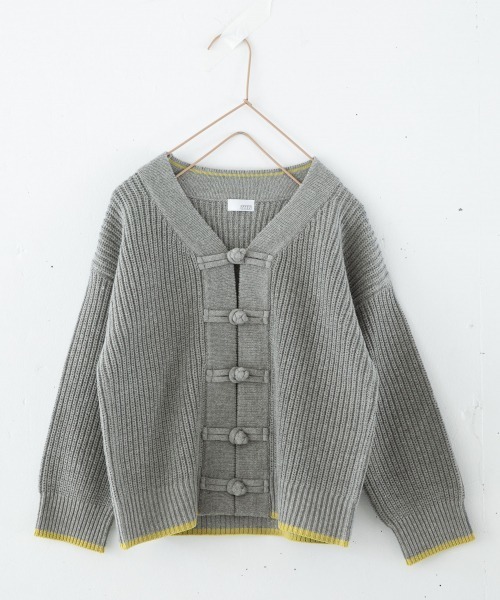 LOWRYS FARM（ローリーズファーム）の「チャイナカーデ　890013（カーディガン/ボレロ・キッズ・グレー/チャコールグレー/ベージュ・MEDIUM/LARGE/X-LARGE）」の7枚目の写真