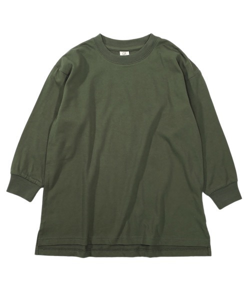 devirock(デビロック)の「ロング丈長袖Tシャツ(Tシャツ/カットソー・キッズ・グリーン系その他/ダークオリーブ/ホワイト/パープル系その他/ブラック/ダークベージュ・160cm/150cm/100cm/140cm/120cm/110cm/130cm)」の8枚目の写真