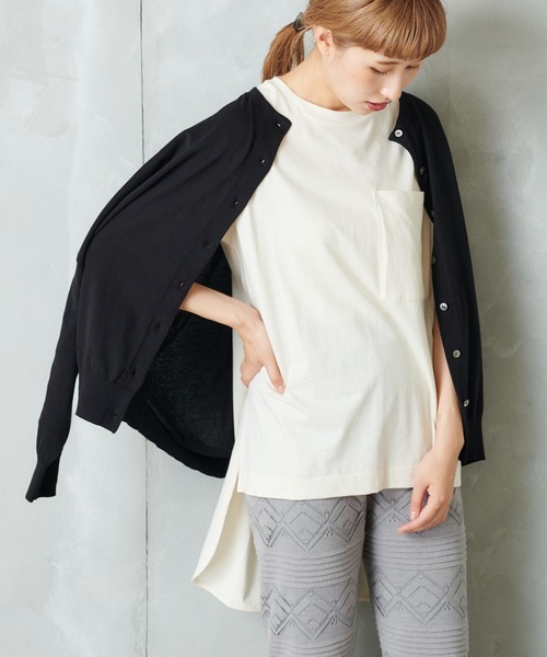 PUAL CE CIN（ピュアルセシン）の「【WEB限定】イタリア糸強撚カーディガンモックネックカラー（カーディガン/ボレロ・レディース・チャコールグレー/ブラック/レッド/グリーン/マスタード/キャメル・FREE）」の19枚目の写真