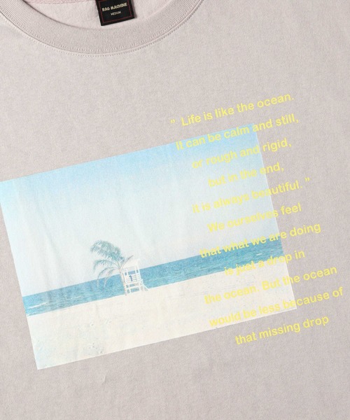RAG MACHINE（ラグマシーン）の「【RAG MACHINE】フォトデザインＴシャツ（Tシャツ/カットソー・レディース・ホワイト/ベージュ/ダークグレー・M/L）」の5枚目の写真