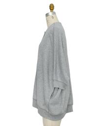 ドゥロワー コットンツリ裏毛フロントスナップカーディガン