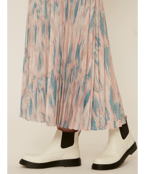 FURFUR（ファーファー）の「マーブル柄プリーツスカート（スカート  