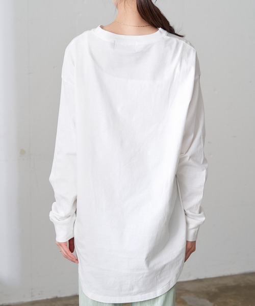 Chaco closet(チャコ クローゼット)の「【セットアイテム】ショート丈スウェットベスト×ラウンドヘムロンT レイヤードセット(ベスト・レディース・グリーン系その他/ダークグレー/クリーム/パープル・FREE)」の10枚目の写真