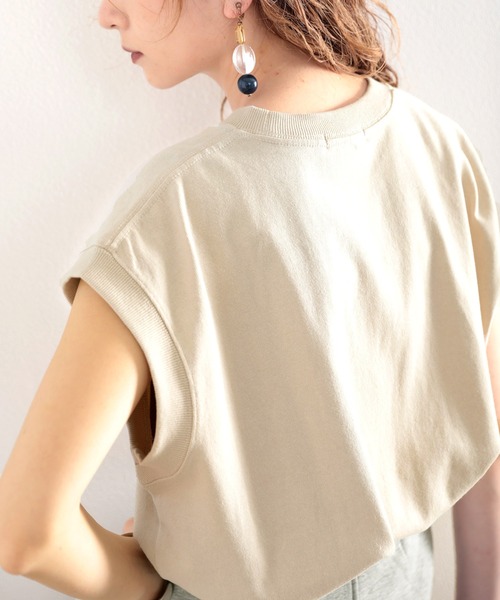 Java（ジャバ）の「《JaVaジャバ コラボ》綿100％USAコットン。大人カジュアルポケットTシャツ（Tシャツ/カットソー・レディース・ホワイト/ブラック/ベージュ/グレイッシュベージュ・MEDIUM/LARGE/X-LARGE/SMALL）」の6枚目の写真