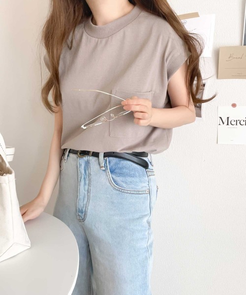 Java（ジャバ）の「《JaVaジャバ コラボ》綿100％USAコットン。大人カジュアルポケットTシャツ（Tシャツ/カットソー・レディース・ホワイト/ブラック/ベージュ/グレイッシュベージュ・MEDIUM/LARGE/X-LARGE/SMALL）」の10枚目の写真