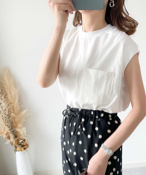 Java（ジャバ）の「《JaVaジャバ コラボ》綿100％USAコットン。大人カジュアルポケットTシャツ（Tシャツ/カットソー・レディース・ホワイト/ブラック/ベージュ/グレイッシュベージュ・MEDIUM/LARGE/X-LARGE/SMALL）」の18枚目の写真