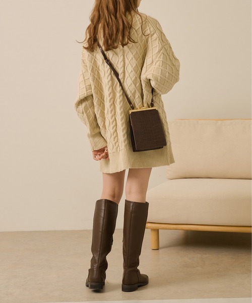 Ambre Neige（アンブルネージュ）の「オーバーサイズケーブルニット／【WEB/EC限定商品】（ニット/セーター・レディース・アイボリー/モカ・FREE）」の12枚目の写真