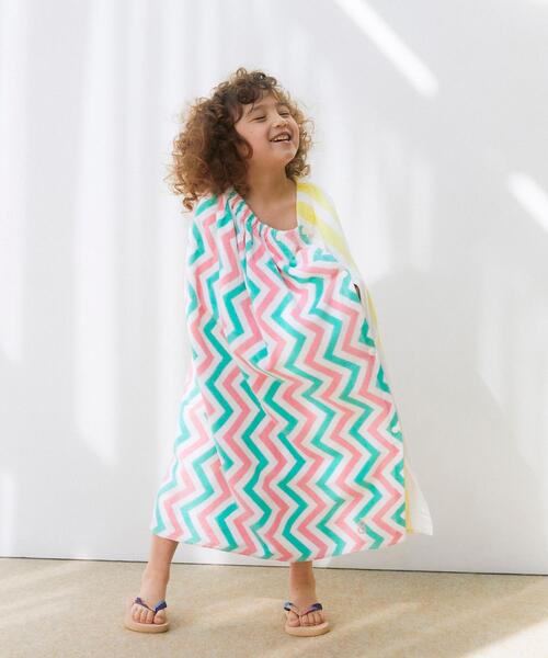 green label relaxing(グリーンレーベルリラクシング)の「GLR 巻きタオル/ ストライプ 80cm(スイムグッズ・キッズ・ライム/イエロー・80cm)」の10枚目の写真