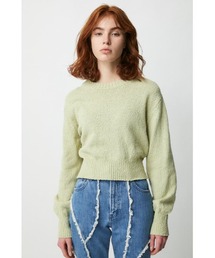 MOUSSY | CROPPED COTTON ニット(ニット/セーター)